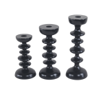 Black Wooden Candle Holder